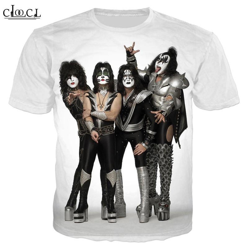 

Heavy Metal Rock KISS Band T-shirt Women Men 3D Print New Style Short Sleeve Pullovers KISS Band Streetwear Casual Tops, T shirt 4