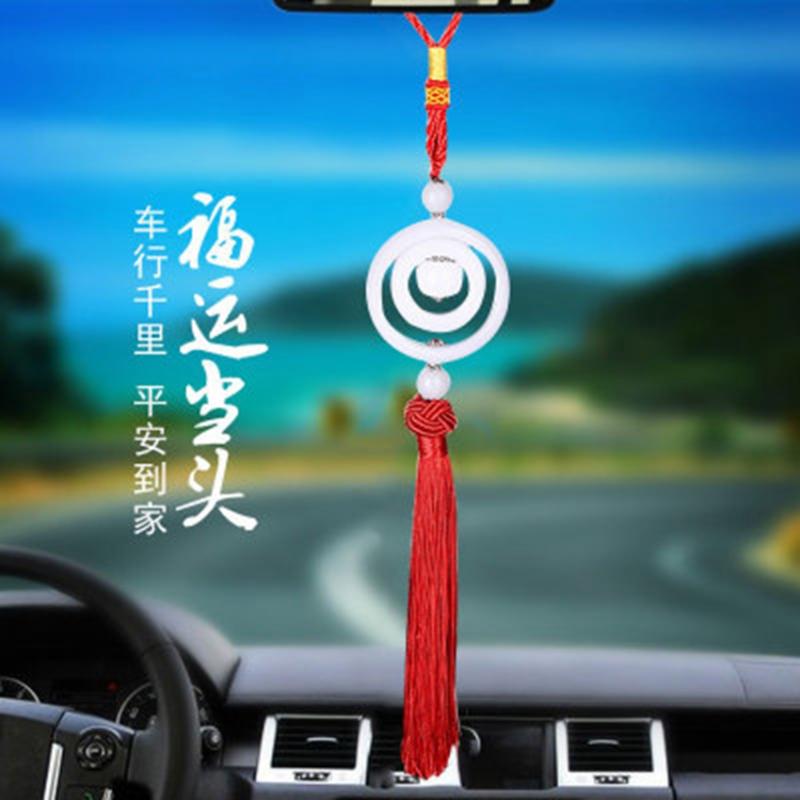 

The new car pendant high-end natural Chinese white when the car pendant interior supplies