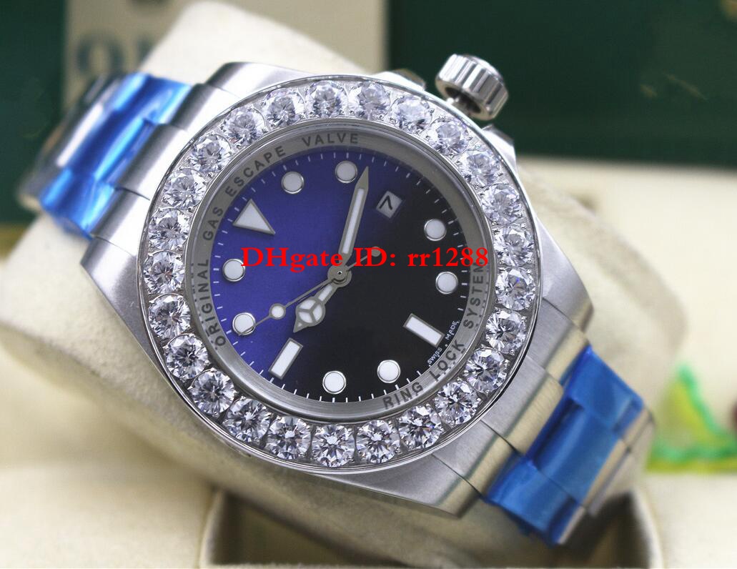 

5 color Luxury watch 126660 126600 Sea-Dweller DAY DATE 44mm Big diamond bezel Automatic Men's watch mens watches Wristwatches