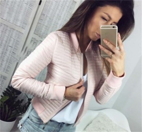 

Women Coat Short Outerwear Cotton Padded Warm Jacket Outerwear Casual Pink Black Thin Female Fashion Clothes, Red