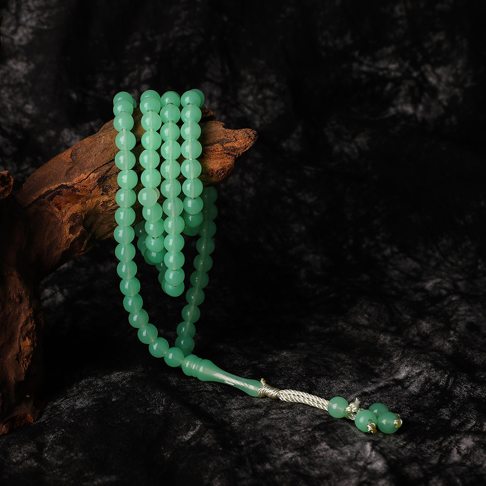 

Middle East Women Men Luminous 8mm Natural Tassel Pendant 99 Prayer Beads Islamic Muslim Tasbih Mohammed Rosary