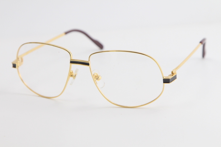 

High Quality Gold Eyeglasses Mens Large Square eye glasses Women men's glasses with box C Decoration gold frame glasse