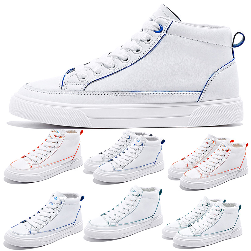 

2020 newest women canvas plat shoes triple white red green blue fabric comfortable trainers designer sneakers 35-40, A1 white red
