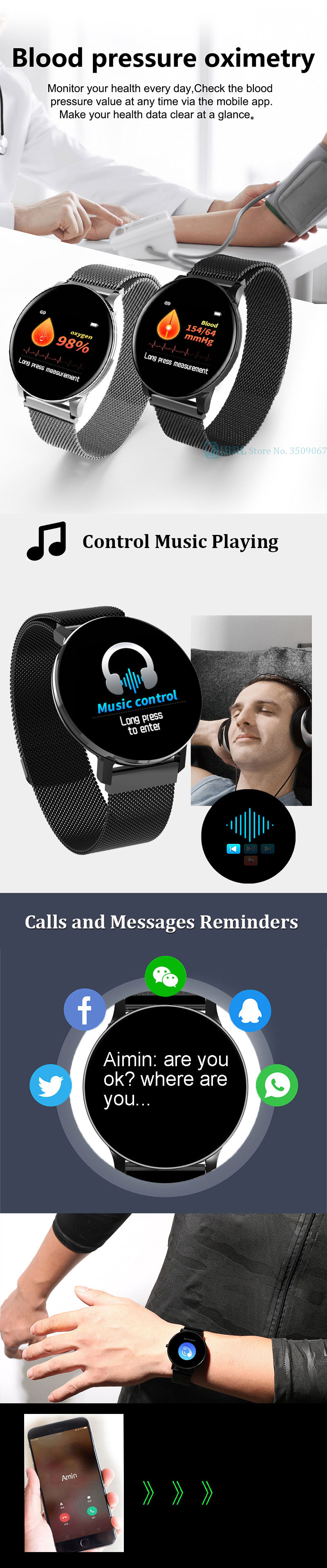 digital watch round
