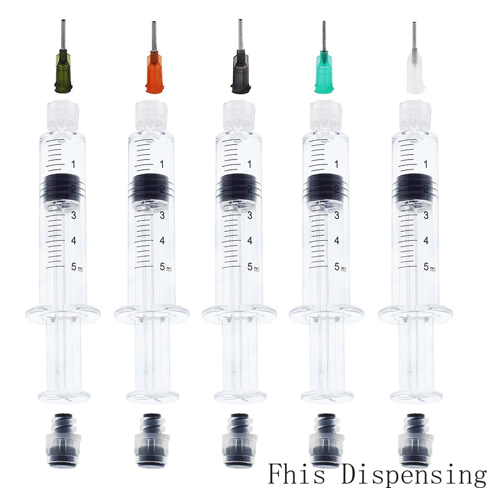 

(Gray Piston)5ml Luer Lock Syringe with Needle Reusable or Thick Co2 Oil Cartridges Tank Clear Color Cigarettes Atomizers