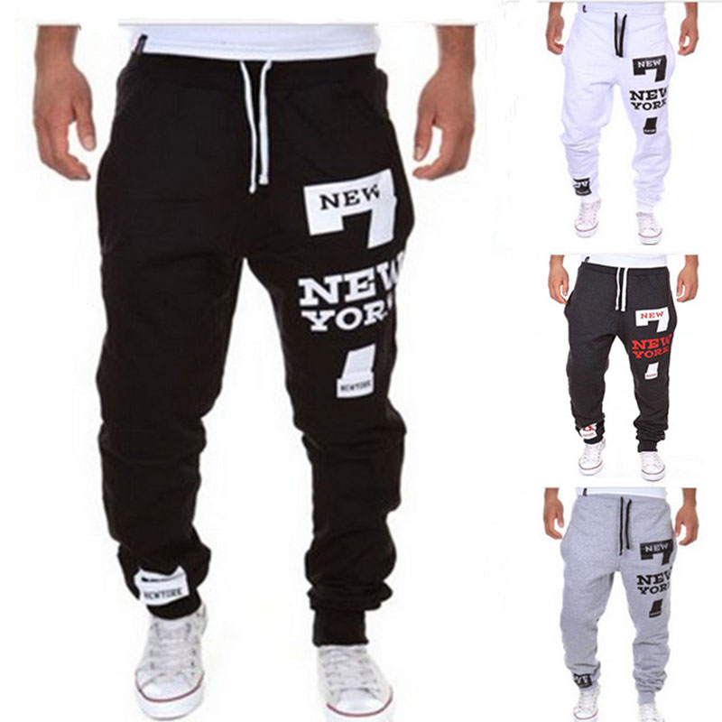 

Men Joggers Pants 2020 Autumn New Mens Sweatpants Leisure Cotton Mens Joggers Casual Sweatpants Men's Workout Slim Fit Trousers, White