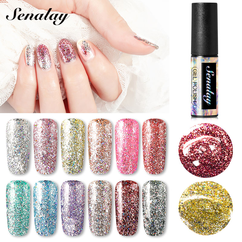 

Senalay Gel Nail Polish Nero Platinum Gel Lacquer Soak Off UV Varnish Base Coat Top Coat For Manicure Nail art Set, 246