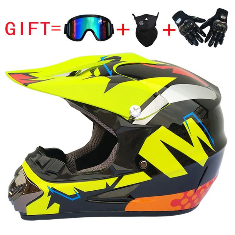 

3 pieces gift motorcycle helmet children off-road helmet bike downhill AM DH cross capacete motocross casco, 06