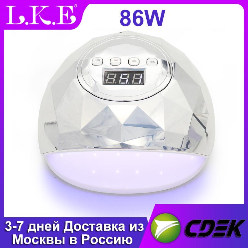 

LKE 86W Nail Dryer For Drying All Gel Polish UV LED Nail Lamp With LCD Display 39 PCS LEDs Quick Dry UV Lamp For Nails Manicure, Pink