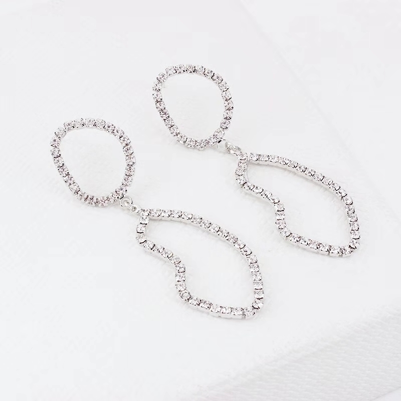 

Wholesale-earrings for women tennis diamond tassels chandelier earring girl fashion designer Irregularity ear drops s925 silver needle