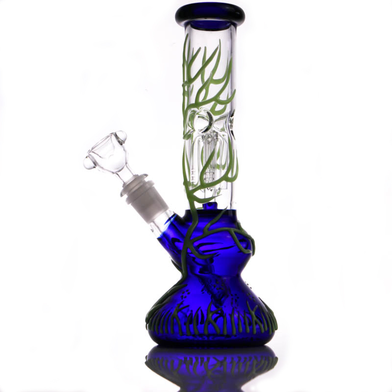 

New 4 Arms Perc Glass Beaker Bongs Luminous Water Pipes Smoking Accessories Glow In The Dark