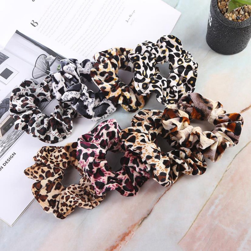 

Leopard Hair Accessories Women Scrunchies Hairband Hair Tie Wide Headband Girls Ponytail Holder Rope 7 Vintage Designs Optional DW5032, As pictures