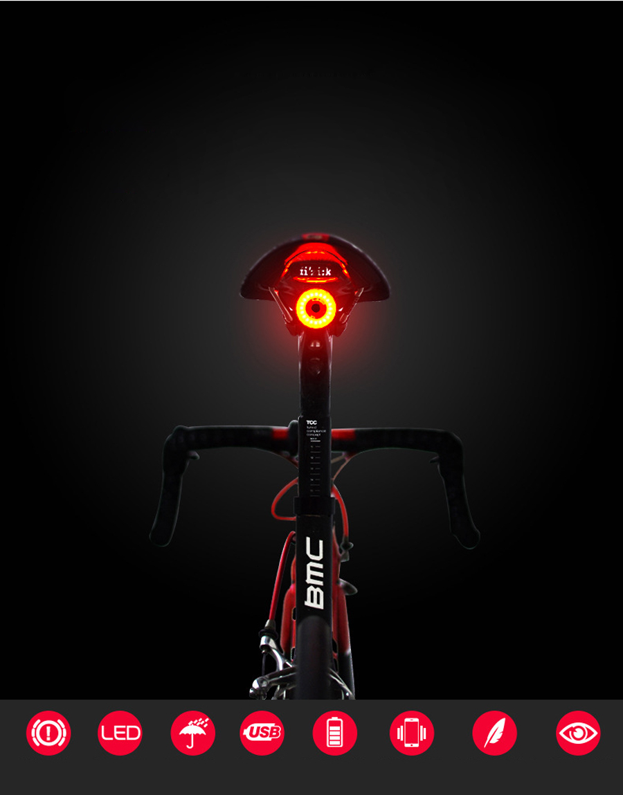 Waterproof USB-Recharge LED Bicycle Bike Front Light Headlight /& Tail Light hgfh