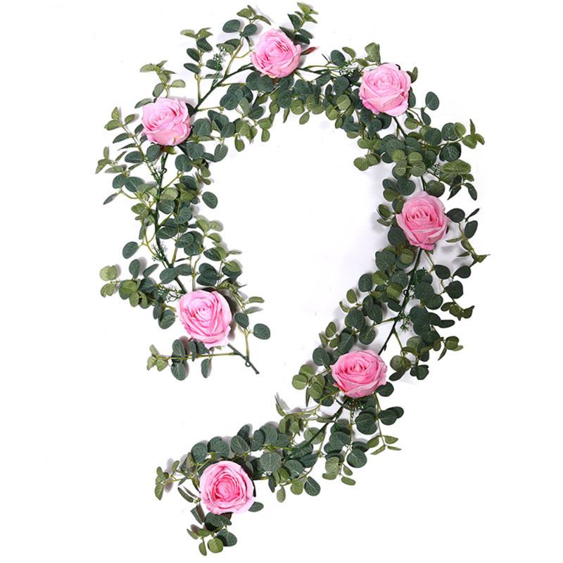 

Artificial Eucalyptus Garland Greenery Garland Eucalyptus Leaves Wreath Wedding Party Backdrop Wall Hanging Decoration, As shown