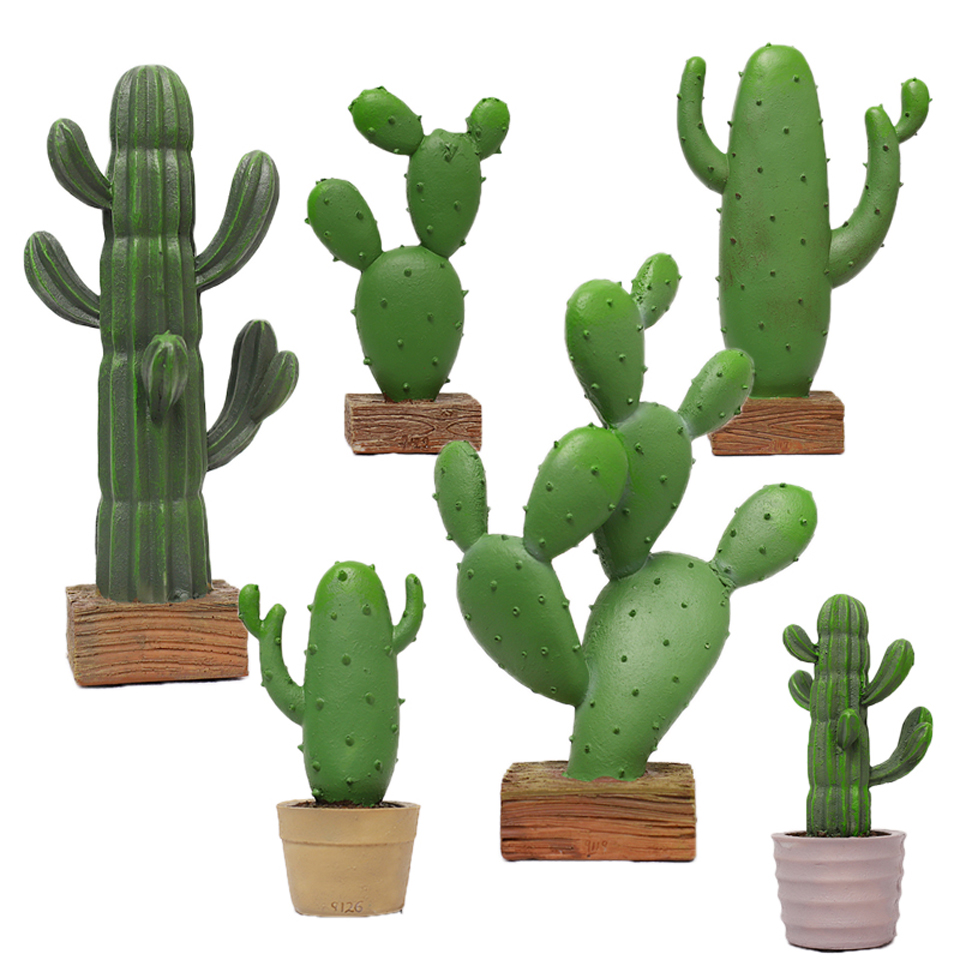 

Nordic Plant Home Furnishings Resin Cactus Statue Living Room Dining Room Bedroom Tv Cabinet Creative Desktop Decoration, T7s-2