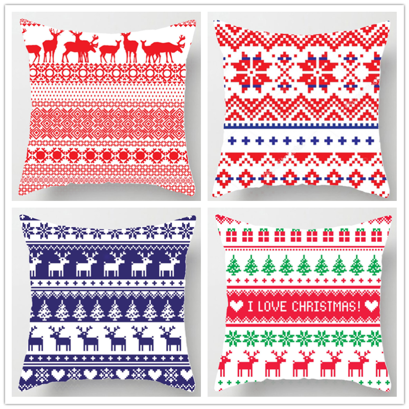 

45x45cm Home Decor Nordic Ins Pillow Case Covers Polyester Linen Sofa Car Seat Lumbar Throw Pillowcase Cushion Cover Funda Cojin, C 01