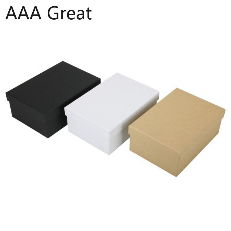 

10Pcs/Lot Kraft Paper Gift Box For Wedding Favors Birthday Party Christmas Party Gift Folded Scarf Shoes Boxes Brown White Black