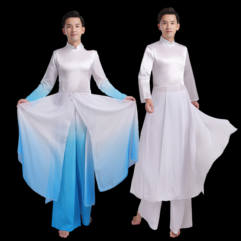 

2020 mens hanfu traditional chinese clothing ancient costume festival outfit stage performance clothing folk dance costumes, Color2