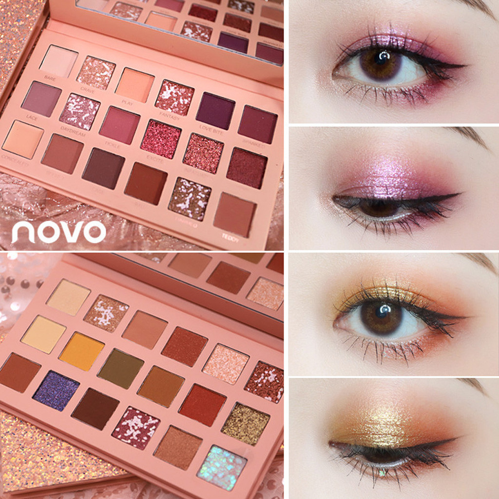 

Same Style 18 Colors Eye Shadow Makeup Pearl Metallic Eyeshadow Palette Makeup G724, Army green