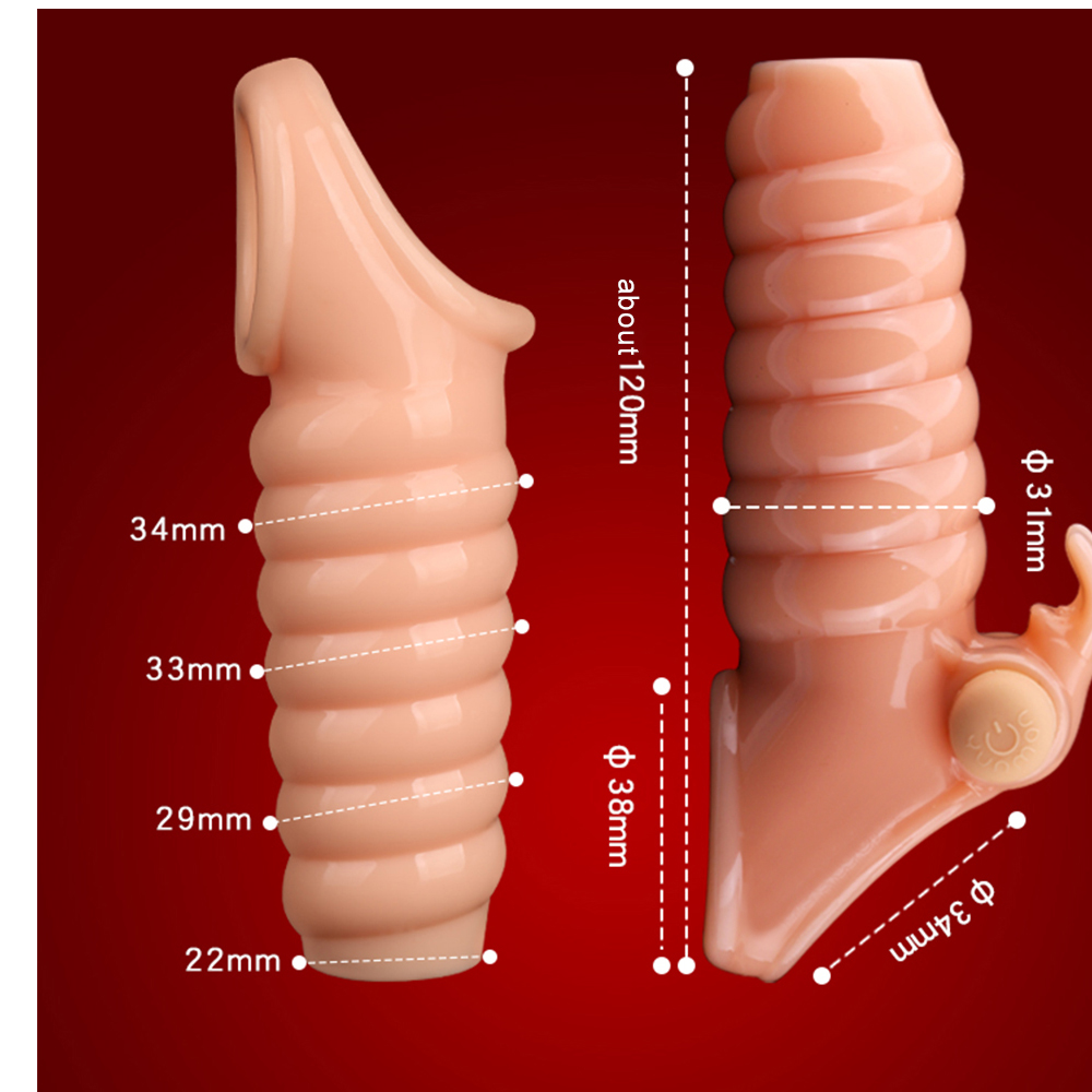 

Dick Vibrating Sleeve For Men Dildo Extender Reusable Penis Ring Intimate Goods Penis Enlargement Rings Cock Massager Adult Toys