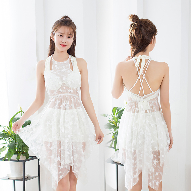

2019 Swimwear Women Three-Piece Sexy Cover Abdomen Show Slim Chest Gather Hot Spring Ladies Swimsuit A2222YPD