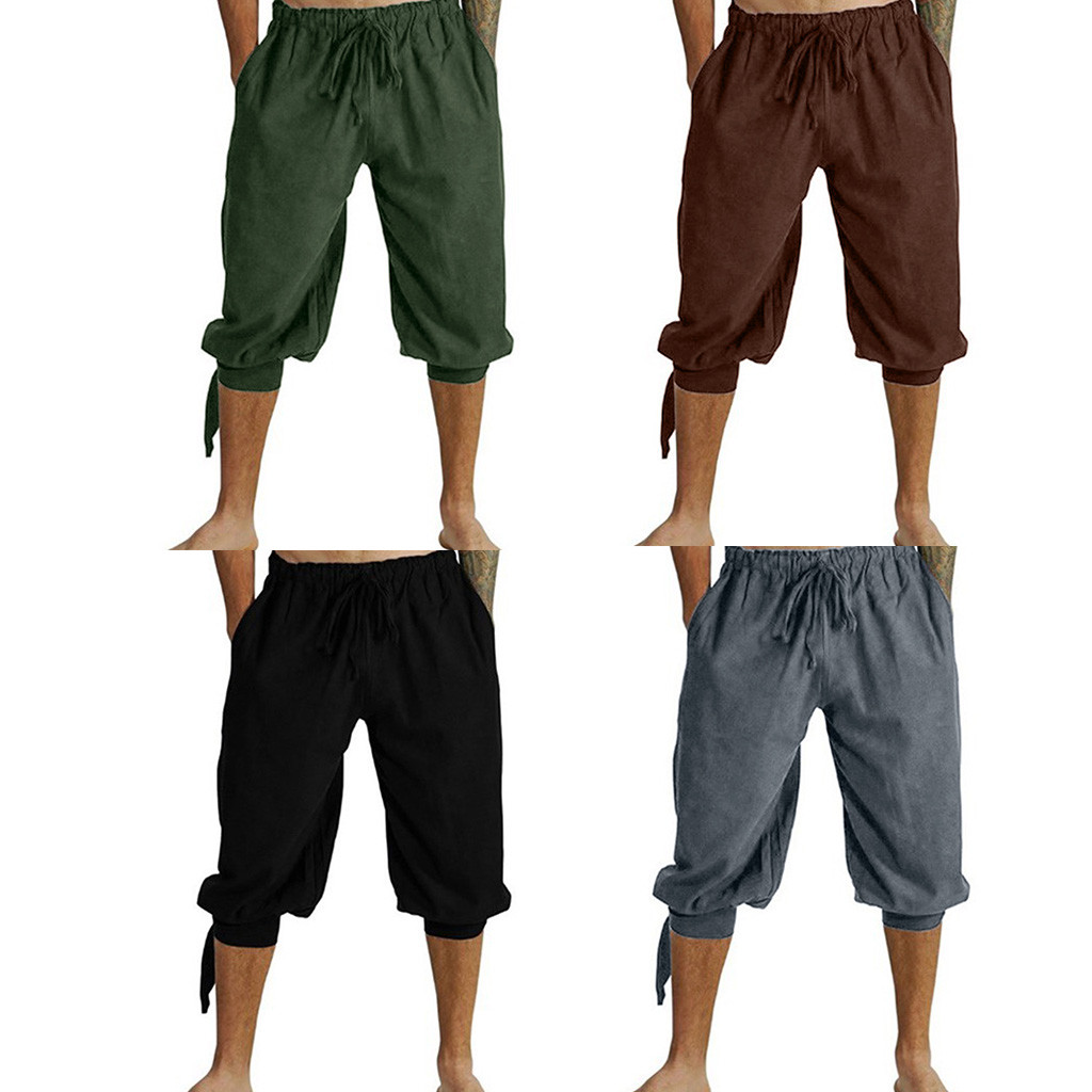 uomo medievale alla caviglia da allacciare A BANDE Pantaloni VIKINGO Navigator