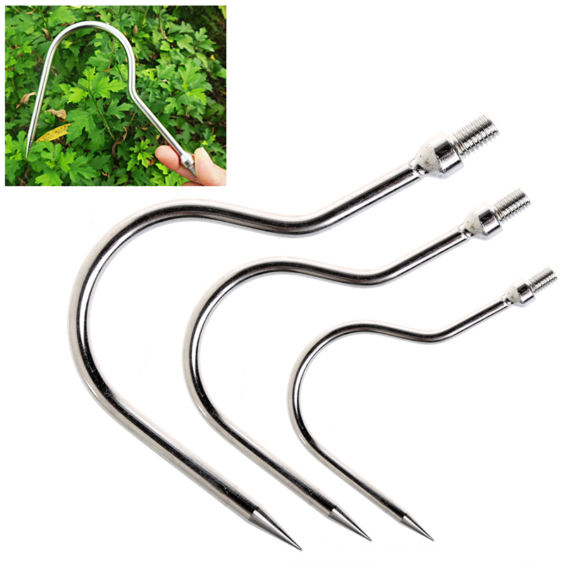 

8mm/1pc Outdoor Strong Steel With Lead Head Fishing Gear Fishhook New X3UA