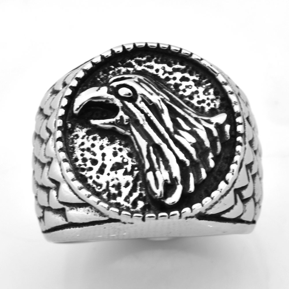 

FANSSTEEL stainless steel mens or wemens jewelry VINTAGE PUNK Wings Eagle Ring GIFT FOR BORTHERS FSR20W51