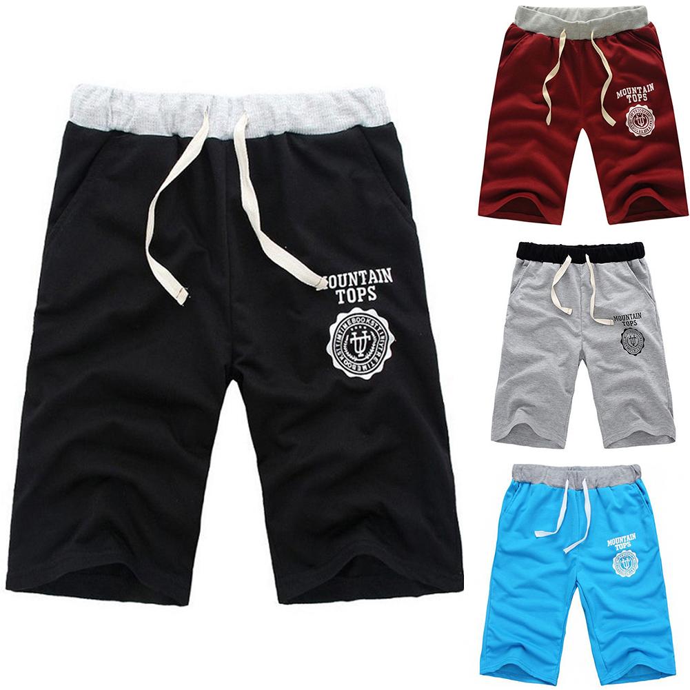 Men Spring Summer Drawstring Letters Trunks Quick Dry Beach Surfing Running Sports Shorts Huaa Expandable Waist Short