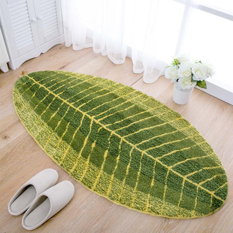 

3D Leaf Shaped Carpet And Rug For Living Room Doormat Anti-slip Bathroom Shower Floor Mat Alfombras Dormitorio Tapis, As pic