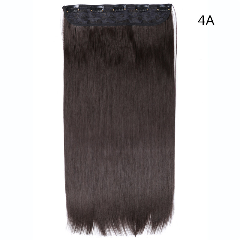 

22 Inch Long Straight Synthetic Natural Hairpieces for Women 130g/pcs Clip in Hair Extensions High Tempreture Synthetic Hair Pieces, 10
