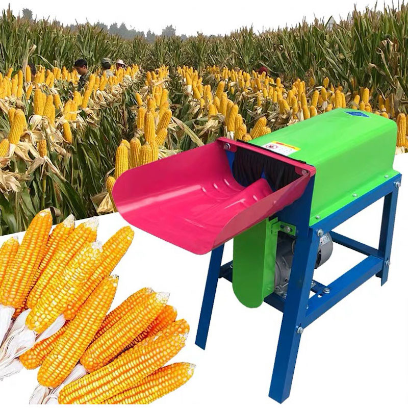 

1t/h household maize thresher double cylinder high efficiency corn thresher maize sheller machine 220v electric 2.2kw corn threshing machine