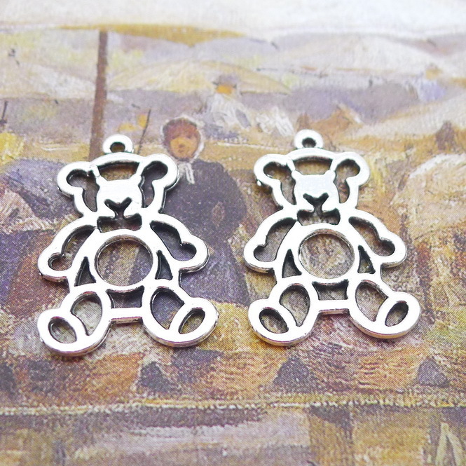 

A3862 24*16mm Little Bear Ancient Silver Combine Gold Product Parts 200 Individual / Package 1.1 G