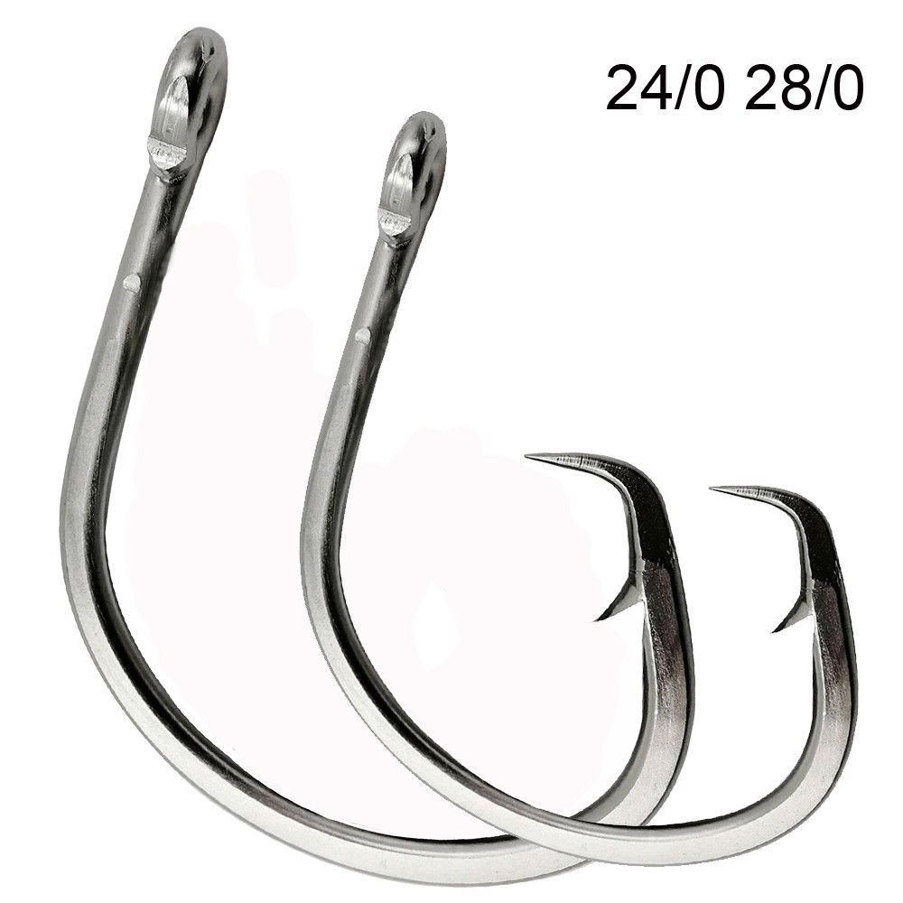 20 GT Stainless Steel Sea Demon Style Big Game Fish Fishing Hooks size 9//0
