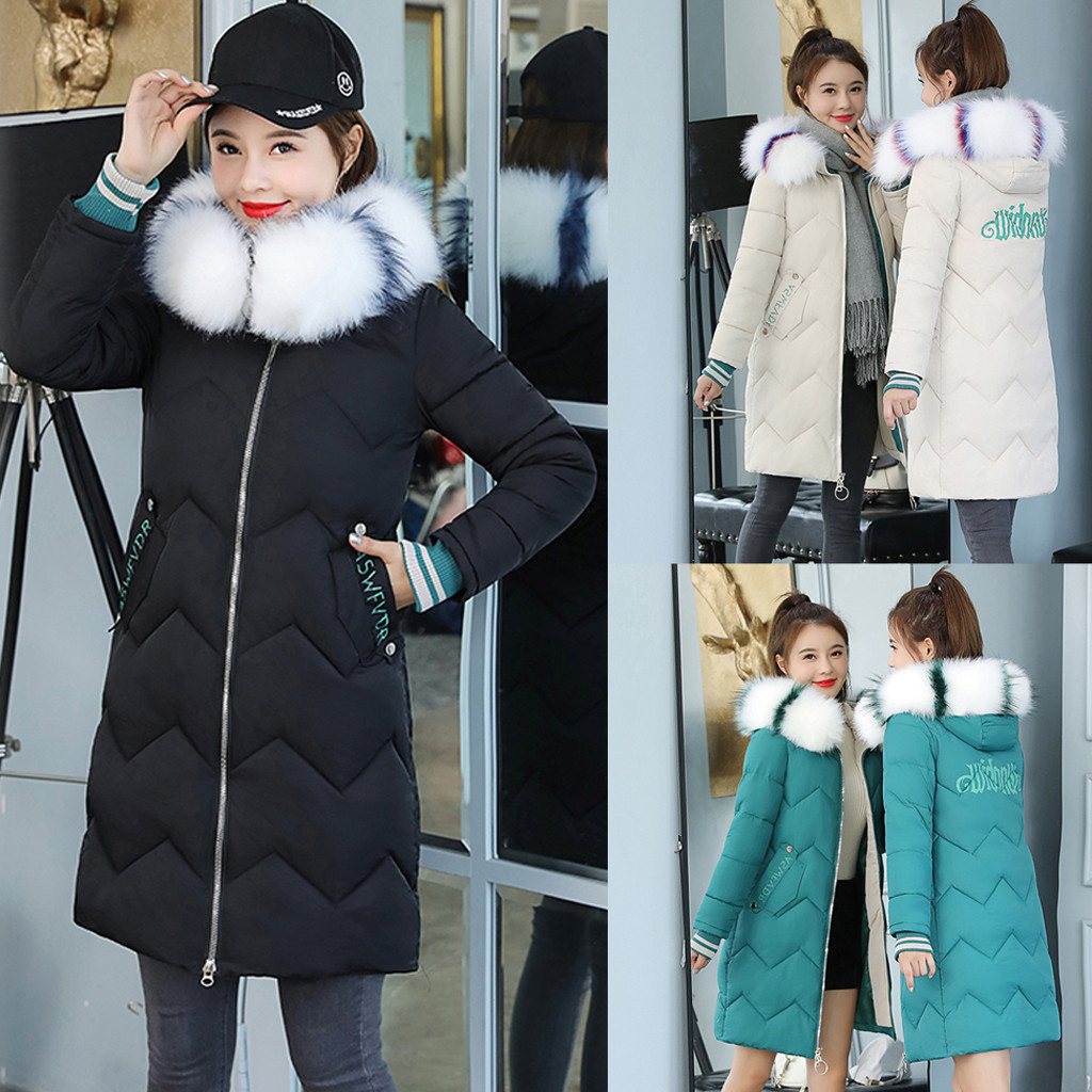 

Vogue Long Warm Thick Female Jacket Winter Warm Jacket Women woMen Winter Wadded Down Outwear Chaqueta Mujer Coat 8m2, Sky blue