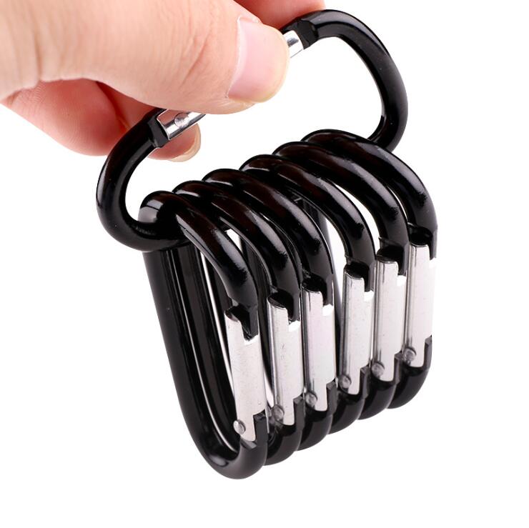 

D aluminum mountaineering buckle outdoor mountaineering buckle black thick quick hanging clip snap hook aluminum carabiner snap clip hook