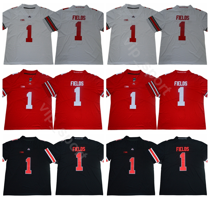 

New 1 Justin Fields Jersey Men College Football Ohio State Buckeyes 2 JK Dobbins 7 Dwayne Haskins Jr Ezekiel Elliott 97 Nick Bosa Joey Bosa, 1 white