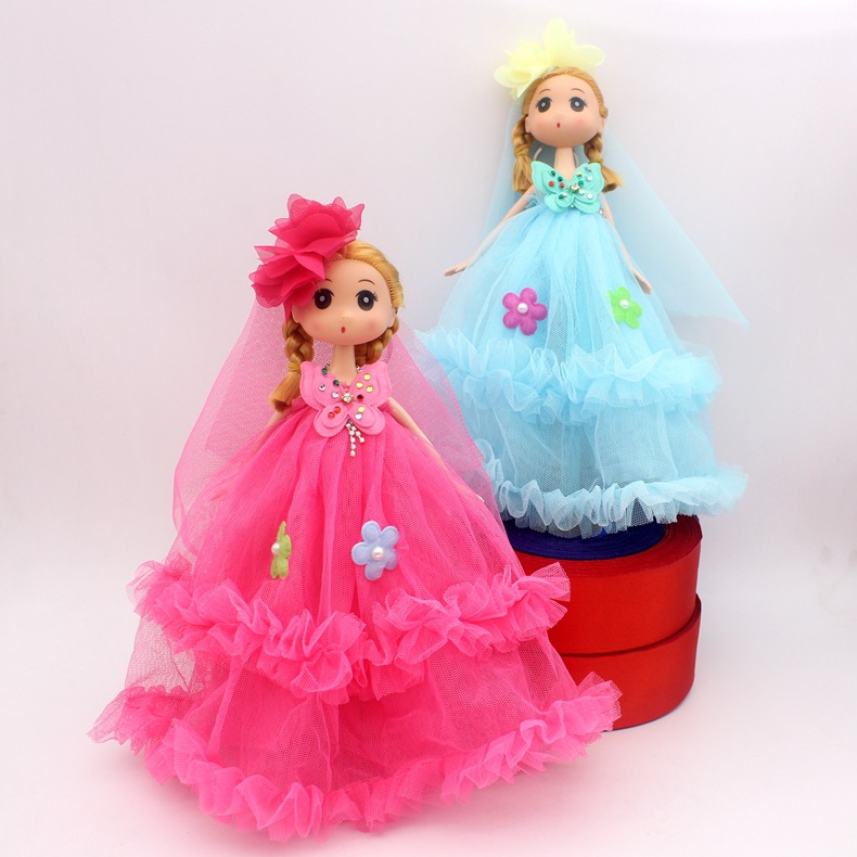 

Korean Saussurea 26CM Simulated 3D Pupil Eye Wedding Dress Doll Key Ring Pendant Enamel Doll Toy Model Christmas Birthday Gift Mixed wholesa