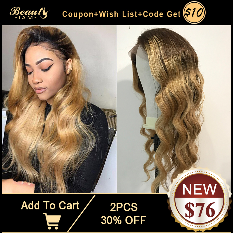 

Honey Blonde Lace Front Human Hair Wigs For Women Brow Wet And Wavy Lace Wig Brazilian Hair Loose Wave Wig Ombre Human, As pic