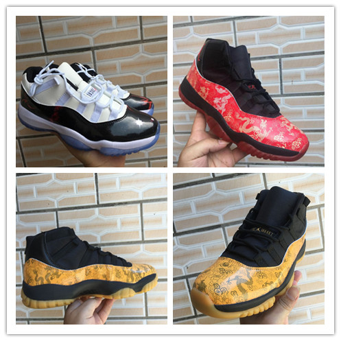 

Retro Big Kids Concord 11 mens basketball shoes 11s Yellow Red Dragon Gym Black stingray Legend Blue UNC Space Sports Jumpman size 7Y-US13, #02