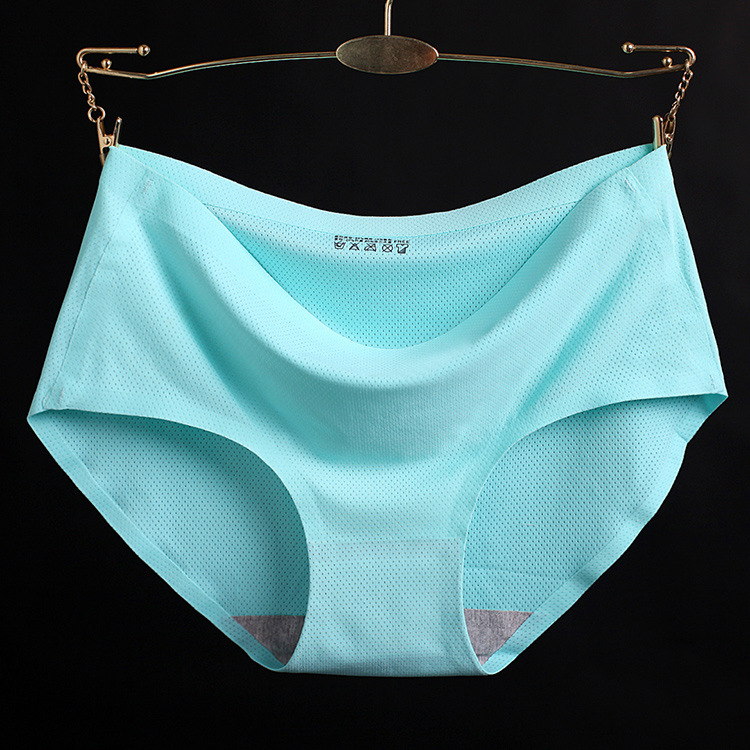 

Ice Silk Seamless Mesh Breathable Panties Ladies a Piece Sexy Thin Briefs Hollow Out Waist Pants Panty Underwear, Yueda2