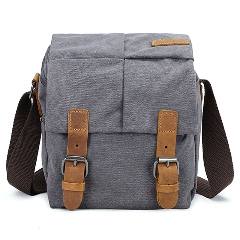 Casual Waterproof and wear-Resistant Business Backpack electronic SLR Photography Digital Camera Bag Mens Shoulder Messenger Canvas Bag