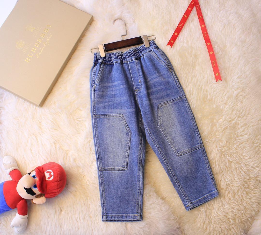 Kids Girls Boys Stretch Denim Pants Jeans Jeggings Elastic Waist Casual Trousers