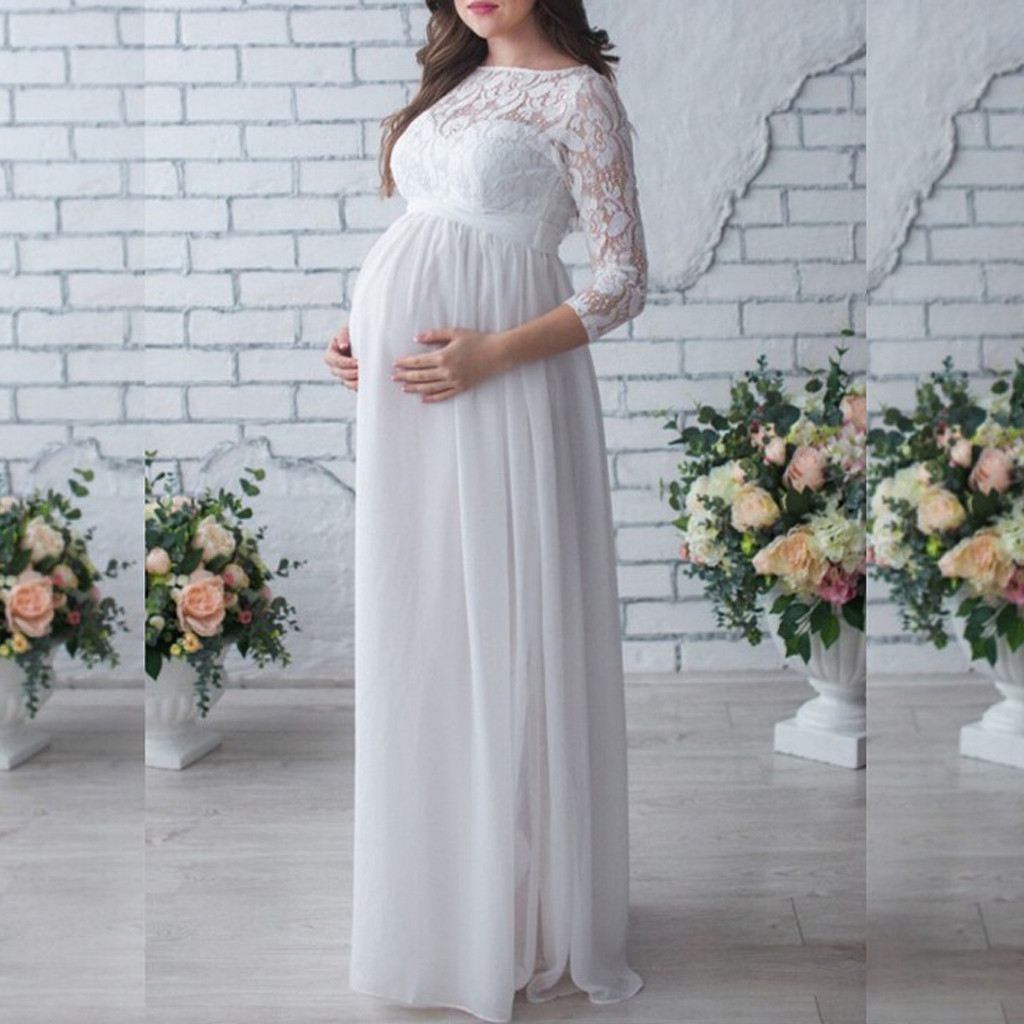 2019 robe de mère enceinte nouvelle maternité photographie accessoires femmes grossesse vêtements dentelle robe pour enceinte Photo Shoot vêtemen