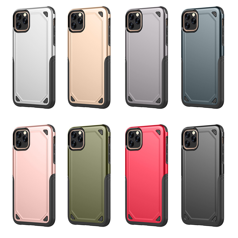 

2 in 1 Hybrid Armor Case Rugged Shockproof Cases Cover For iPhone 11 Pro Max 8 7 6 6S Plus Samsung S8 S9 S10 Plus S10E Note 9 8 S7, Rose gold