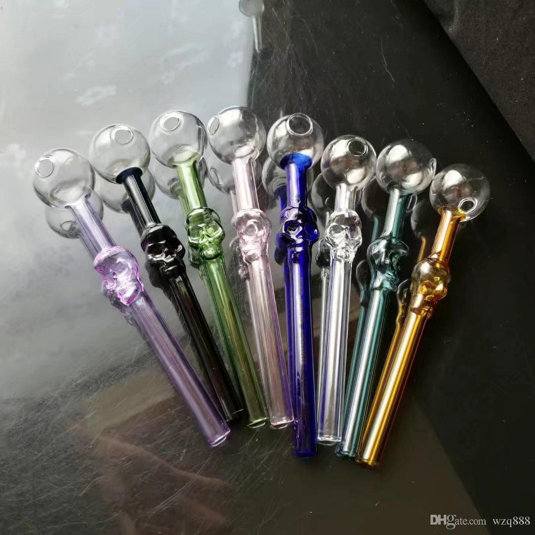

Color straight pastern bone pot Wholesale Glass Hookah, Glass Water Pipe Fittings, Free Shipping