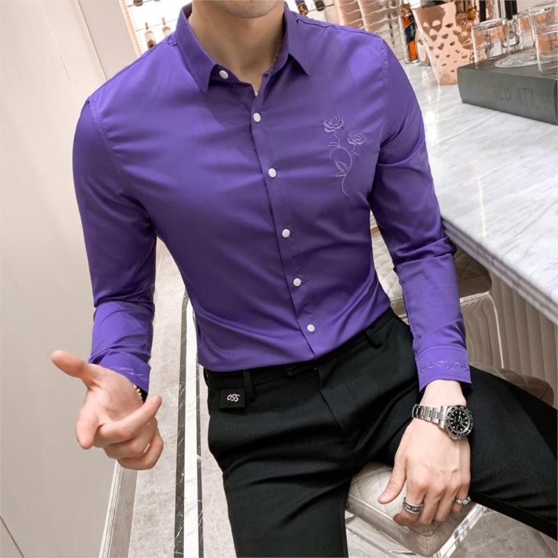 Hombres Vistiendo Camisas Moradas Online | Hombres Vistiendo Camisas Moradas Online en venta en es.dhgate.com
