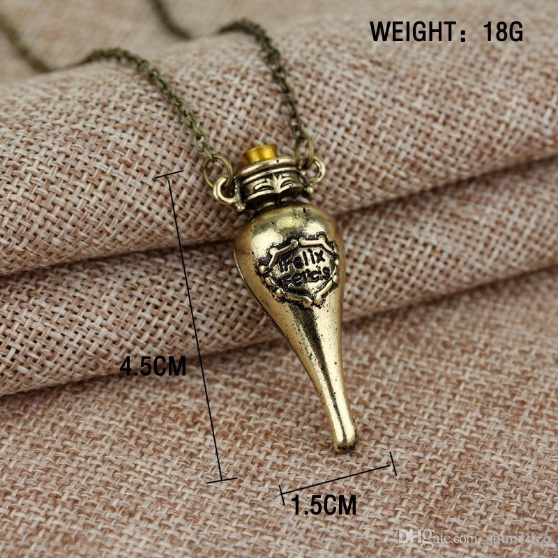 1 Magical Lucky Little STAR Glass BOTTLE Necklace little vial urn charm pendant