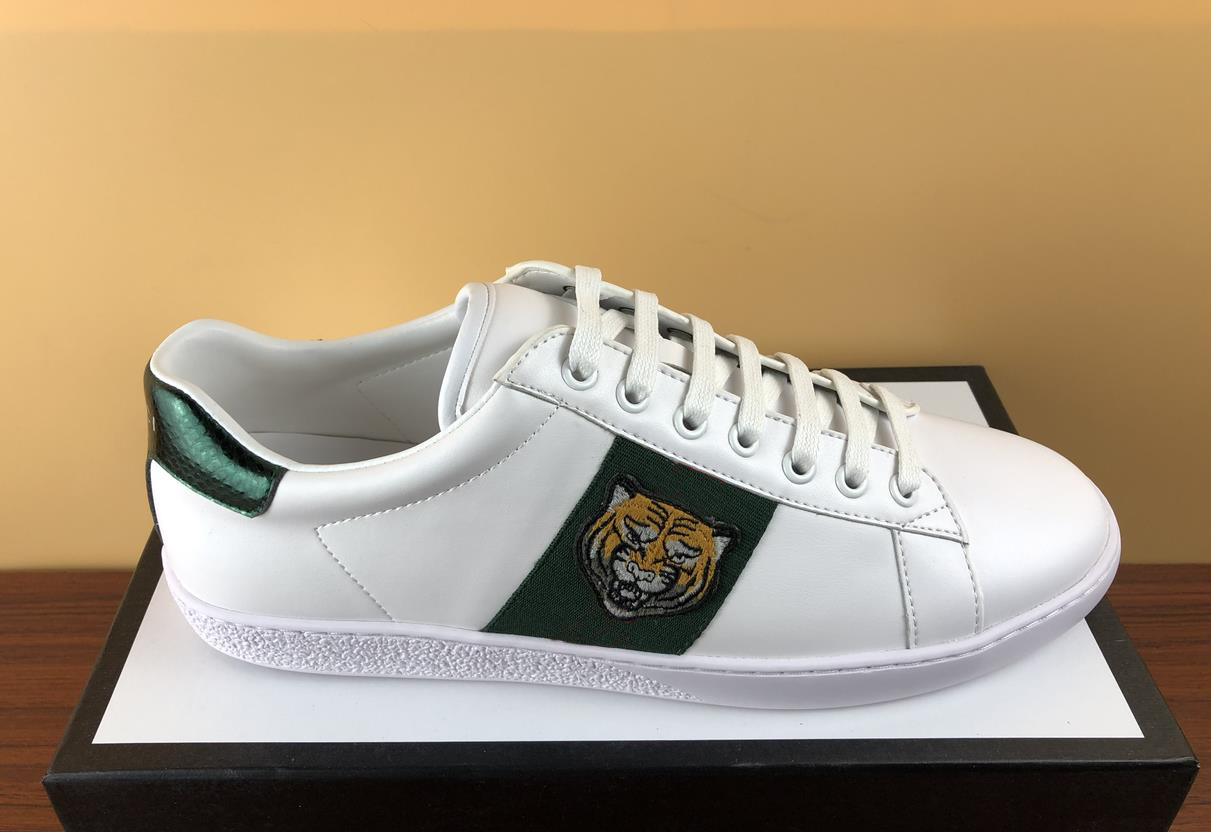 

New Designer shoes green stripe with bee snaker embroidery top quality casual ace shoes designer sneakers with orinigal box size 35-46
