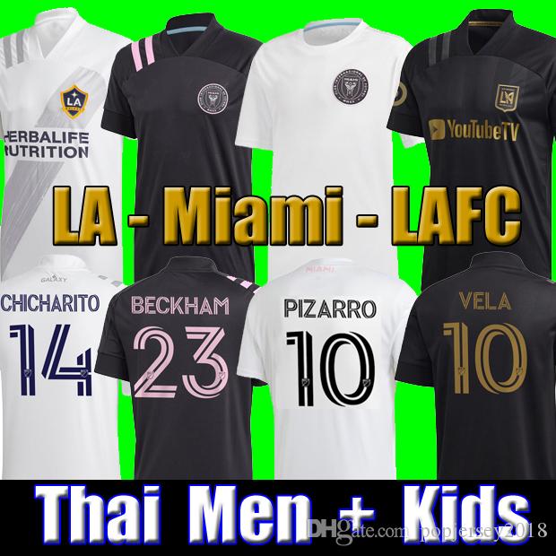 

Top Thai 2020 Inter Miami Beckham PIZARRO LAFC Vela Soccer Jersey 2021 Los Angeles FC LA Galaxy Chicharito Football Shirt MEN kids kits sets, Lafc kids